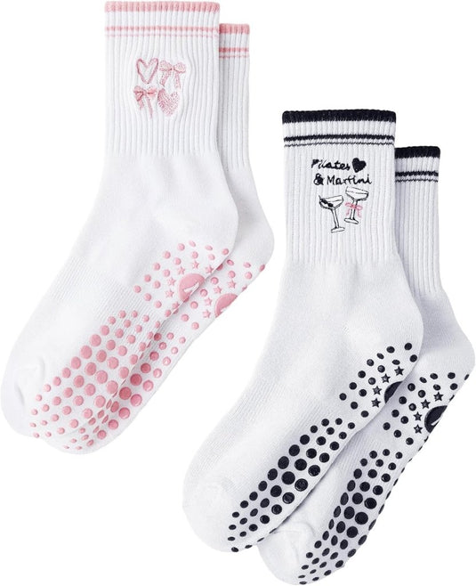 Pilates antislip sokken dames maat 36-40 met gripnoppen – yoga sokken – fitness sokken - happygetfit.com
