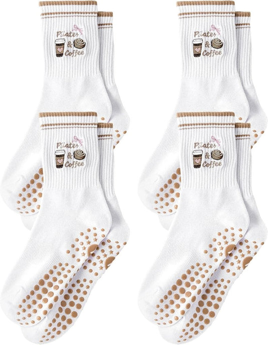 Pilates antislip sokken dames maat 36-40 met gripnoppen – yoga sokken – fitness sokken - happygetfit.com