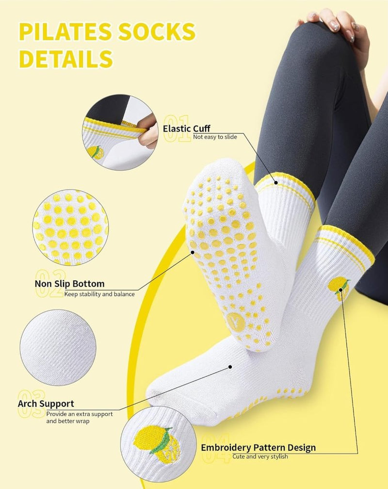 Carica immagine in Galleria Viewer, Pilates antislip sokken dames maat 36-40 met gripnoppen – yoga sokken – fitness sokken - happygetfit.com
