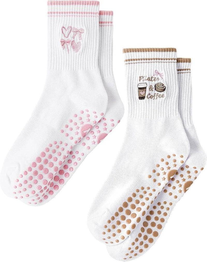 Carica immagine in Galleria Viewer, Pilates antislip sokken dames maat 36-40 met gripnoppen – yoga sokken – fitness sokken - happygetfit.com
