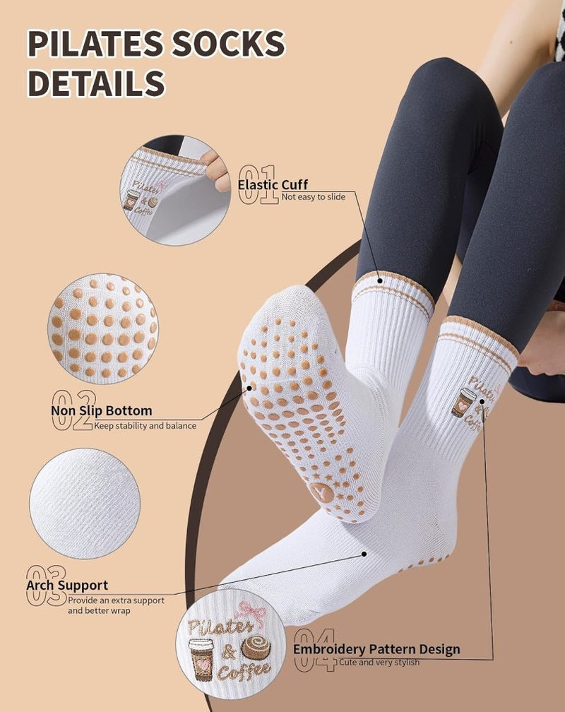 Carica immagine in Galleria Viewer, Pilates antislip sokken dames maat 36-40 met gripnoppen – yoga sokken – fitness sokken - happygetfit.com
