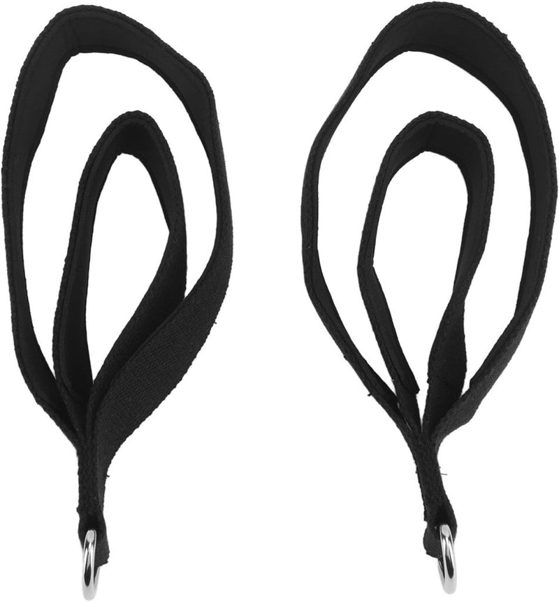 Laad afbeelding in Galerijviewer, Pilates dubbele lusbanden 2 stuks met D-ringen en zachte katoenen voering – reformer straps – pilatesaccessoires - happygetfit.com
