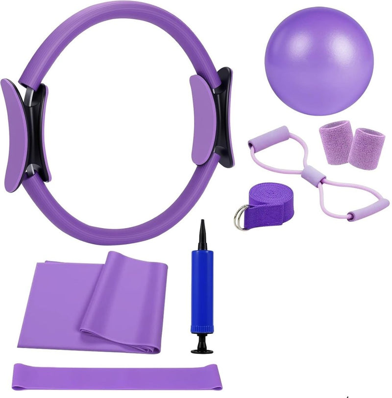 Chargez l'image dans la visionneuse de la galerie, Pilates set voor thuis met ring, bal en weerstandsbanden - happygetfit.com
