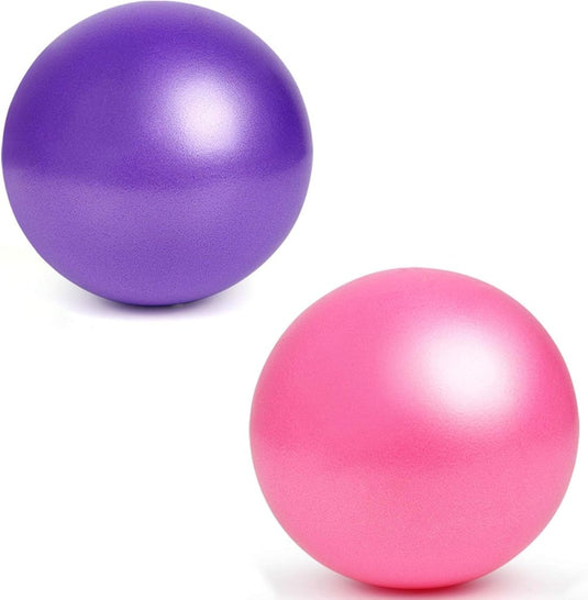 Pilatesballen set van 2 stuks 25 cm paars roze - happygetfit.com