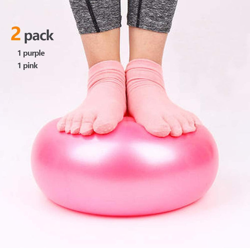 Laad afbeelding in Galerijviewer, Pilatesballen set van 2 stuks 25 cm paars roze - happygetfit.com
