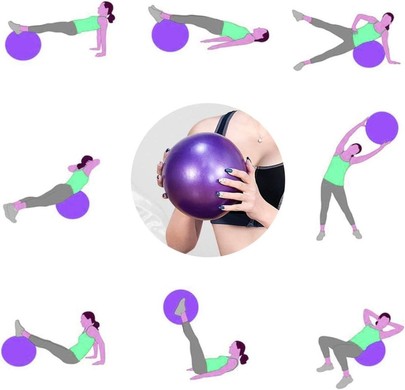 Laad afbeelding in Galerijviewer, Pilatesballen set van 2 stuks 25 cm paars roze - happygetfit.com
