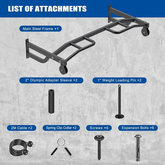 Plafondgemonteerde optrekstang met katrolsysteem en meerdere gripposities – pull-up bar – kabeltrainer - happygetfit.com