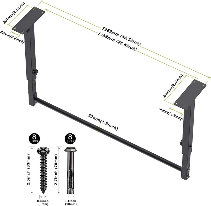 Laad afbeelding in Galerijviewer, Plafondgemonteerde optrekstang met katrolsysteem en meerdere gripposities – pull-up bar – kabeltrainer - happygetfit.com
