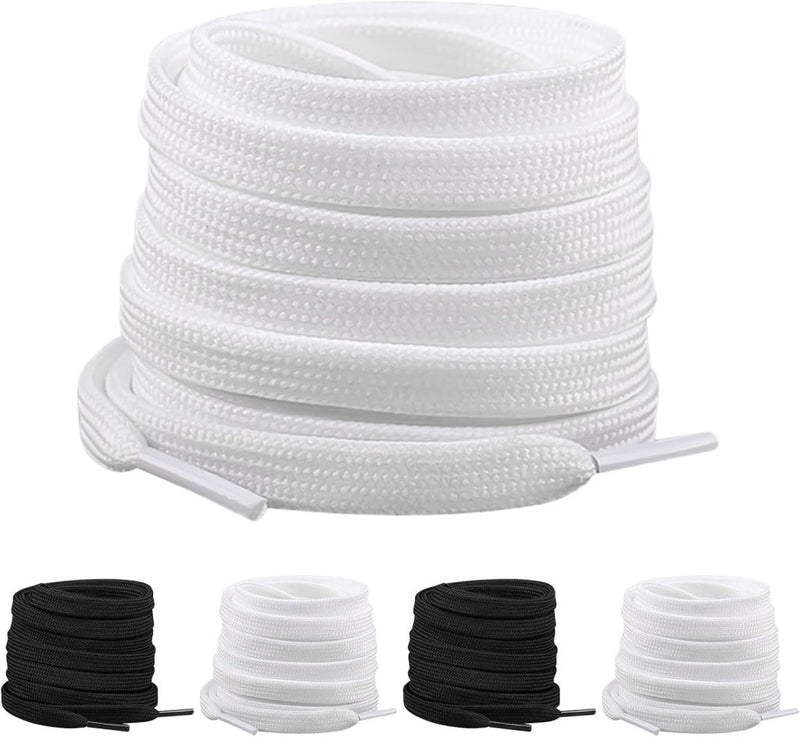 Laad afbeelding in Galerijviewer, Platte schoenveters 8 mm breed van slijtvast polyester voor sneakers sportschoenen en hardloopschoenen – vervangveters – sportveters - happygetfit.com
