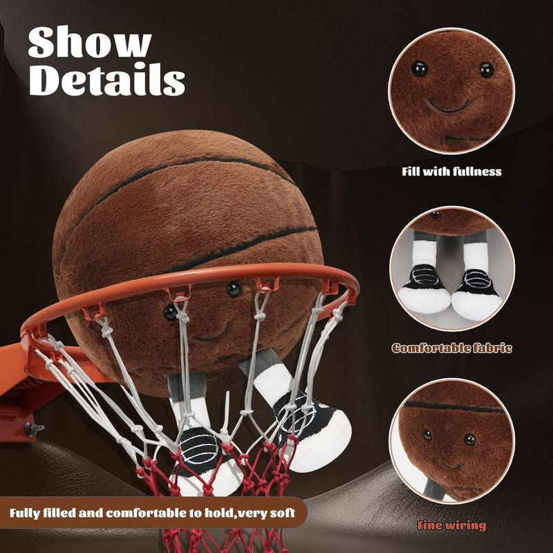 Chargez l'image dans la visionneuse de la galerie, Pluche basketbal kussen 27 cm - happygetfit.com
