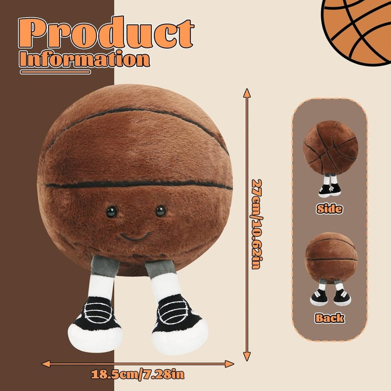 Chargez l'image dans la visionneuse de la galerie, Pluche basketbal kussen 27 cm - happygetfit.com

