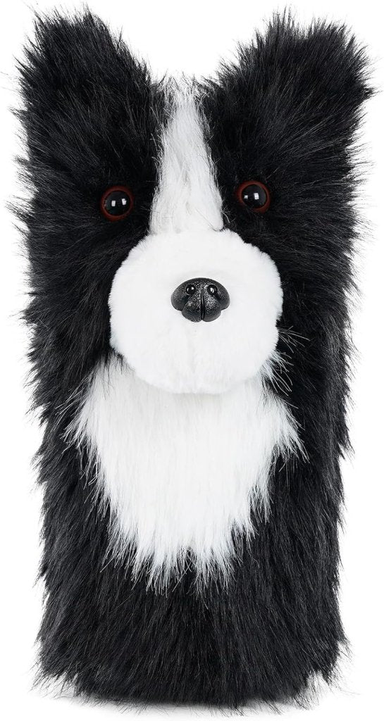 Laden Sie das Bild in Galerie -Viewer, Pluche golfclubhoes met border collie hondenontwerp voor drivers tot 460cc – hondenheadcover – golfcadeau - happygetfit.com
