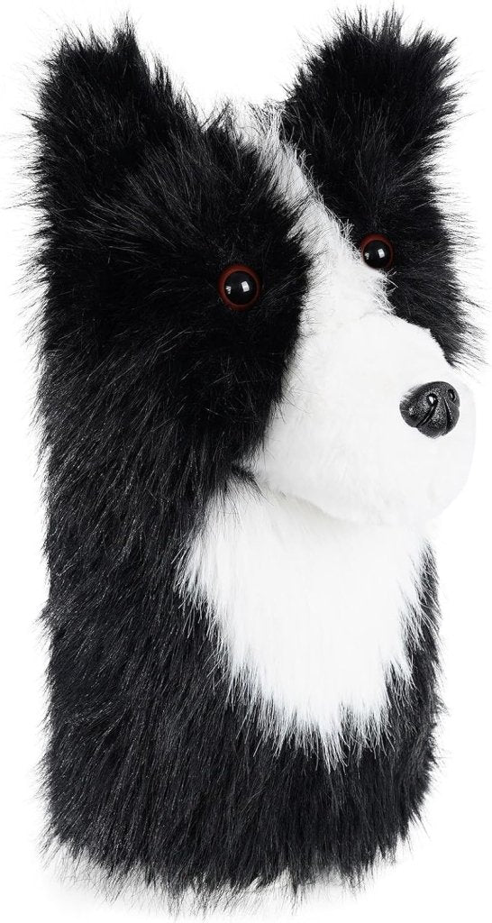 Laden Sie das Bild in Galerie -Viewer, Pluche golfclubhoes met border collie hondenontwerp voor drivers tot 460cc – hondenheadcover – golfcadeau - happygetfit.com

