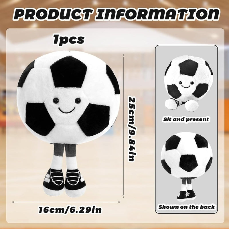 Laden Sie das Bild in Galerie -Viewer, Pluche voetbal kussen 25 cm - happygetfit.com
