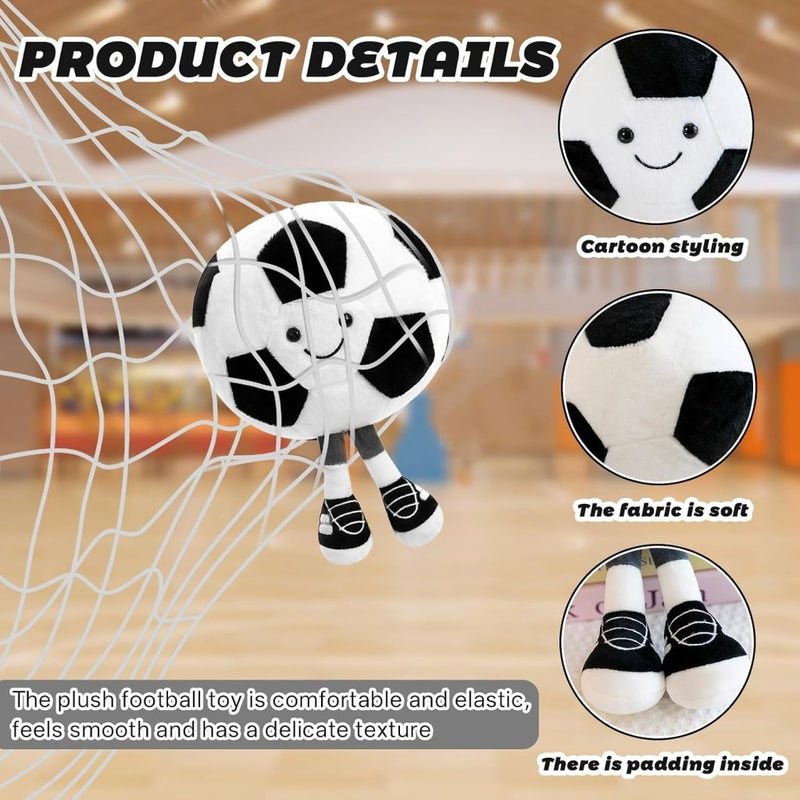Laden Sie das Bild in Galerie -Viewer, Pluche voetbal kussen 25 cm - happygetfit.com
