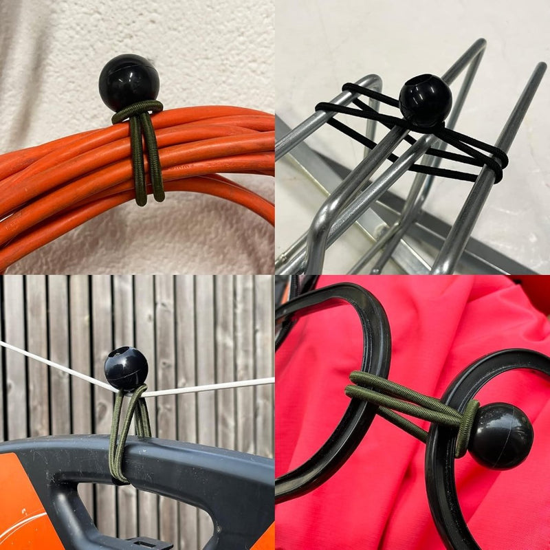 Load image into Gallery viewer, Pluvios Robuuste snelbinders met haken, 10 stuks, maat naar keuze, elastische multifunctionele rubberen spanbanden voor bagage, dakdragers, camping, weerbestendig, UV-bestendige snelbinder, 30 cm - happygetfit.com
