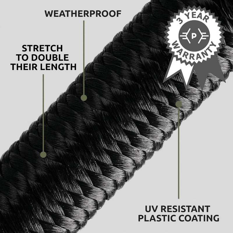 Load image into Gallery viewer, Pluvios Robuuste snelbinders met haken, 10 stuks, maat naar keuze, elastische multifunctionele rubberen spanbanden voor bagage, dakdragers, camping, weerbestendig, UV-bestendige snelbinder, 30 cm - happygetfit.com
