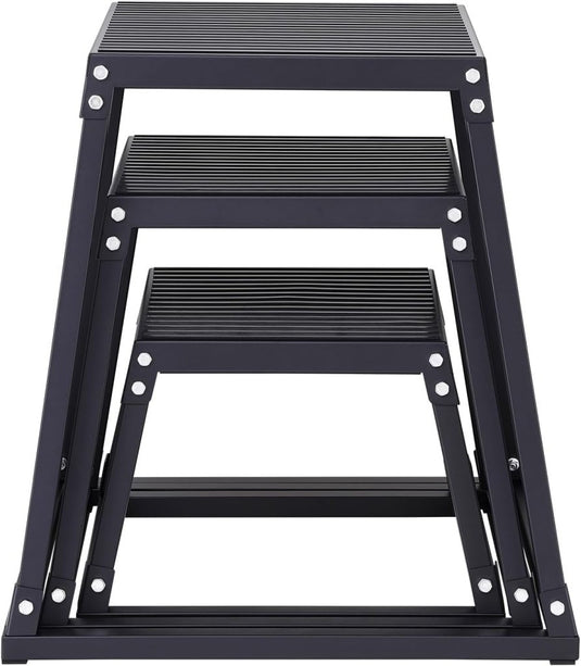 Plyo box set 3 stuks 30 46 en 61 cm van staal tot 227 kg – jump box – plyometrische training - happygetfit.com