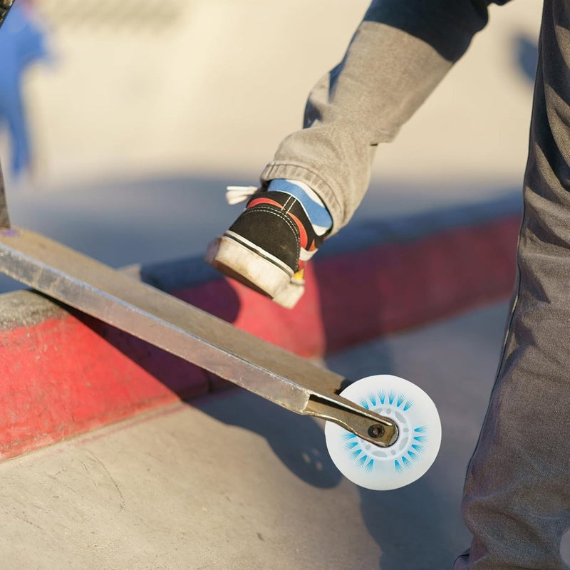 Load image into Gallery viewer, PORFOYO Inline skate-wielen, 76mm Lichtgevende rolschaatsen wielen 8 stuks, Inline skate onderdelen wielen met kogellagers, universele PU-wielen voor alle soorten rolschaatsen (76MM) - happygetfit.com
