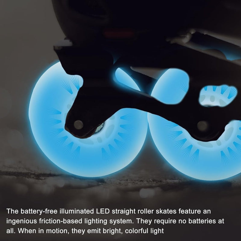 Load image into Gallery viewer, PORFOYO Inline skate-wielen, 76mm Lichtgevende rolschaatsen wielen 8 stuks, Inline skate onderdelen wielen met kogellagers, universele PU-wielen voor alle soorten rolschaatsen (76MM) - happygetfit.com
