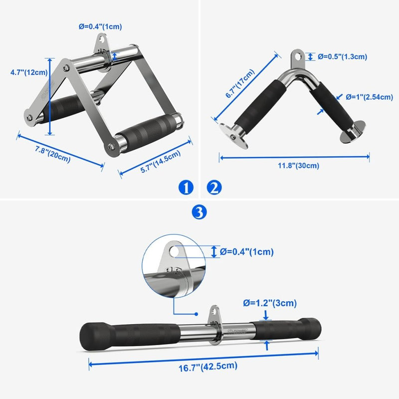 Laad afbeelding in Galerijviewer, POWER GUIDANCE Cable Machine Attachment, LAT Pulldown Attachments, Cable Attachments for Gym, Home Gym Accessories - happygetfit.com
