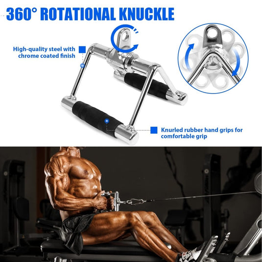 POWER GUIDANCE Cable Machine Attachment, LAT Pulldown Attachments, Cable Attachments for Gym, Home Gym Accessories - happygetfit.com