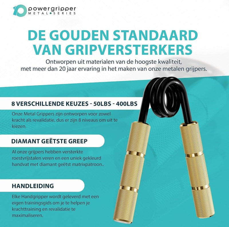 Load image into Gallery viewer, Powerball Metal Power Grippers Professional Grade - 8 weerstanden voor Grip, Pols &amp; Arm Training (50lbs - 400lbs) - happygetfit.com
