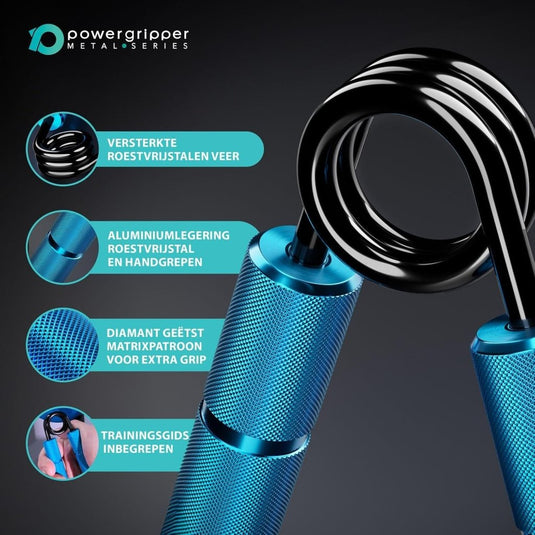 Powerball Metal Power Grippers Professional Grade - 8 weerstanden voor Grip, Pols & Arm Training (50lbs - 400lbs) - happygetfit.com