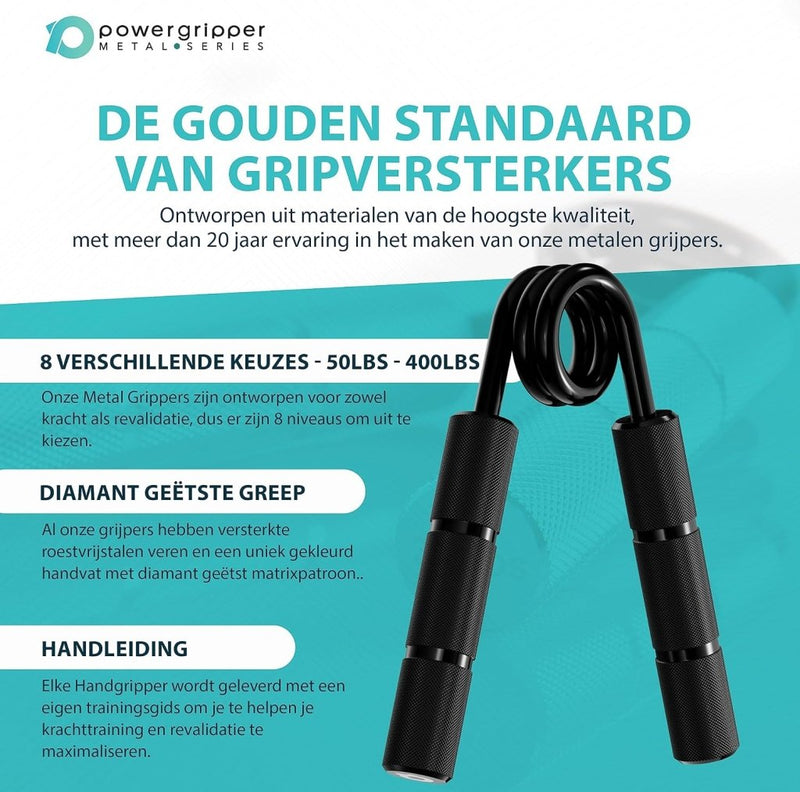 Load image into Gallery viewer, Powerball Metal Power Grippers Professional Grade - 8 weerstanden voor Grip, Pols &amp; Arm Training (50lbs - 400lbs) - happygetfit.com
