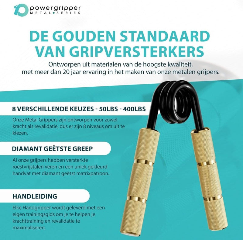 Load image into Gallery viewer, Powerball Metal Power Grippers Professional Grade - 8 weerstanden voor Grip, Pols &amp; Arm Training (50lbs - 400lbs) - happygetfit.com
