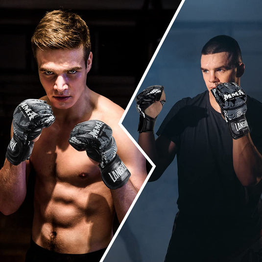 Punch Bag Training Gloves, LangRay MMA Grappling Gloves for Sparring Martial Arts Boxing Training for Adults and Kids - happygetfit.com