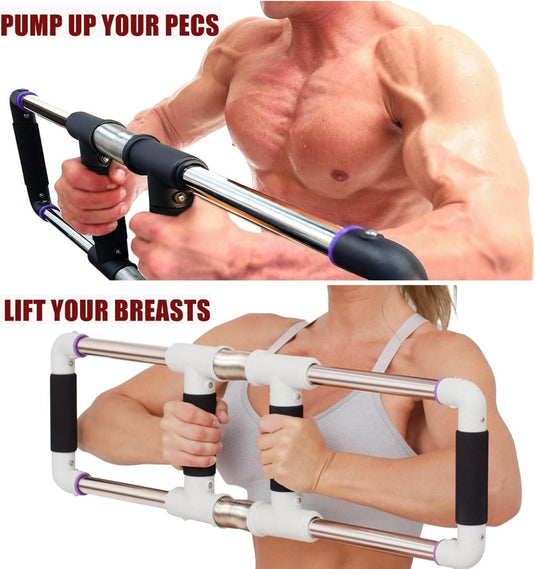 Push down bar borsttrainer voor bovenlichaam zwart - happygetfit.com