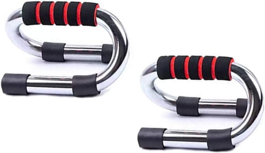 Push-up bars 2 stuks van staal met schuimhandgrepen tot 150 kg – opdruksteunen – krachttraining - happygetfit.com