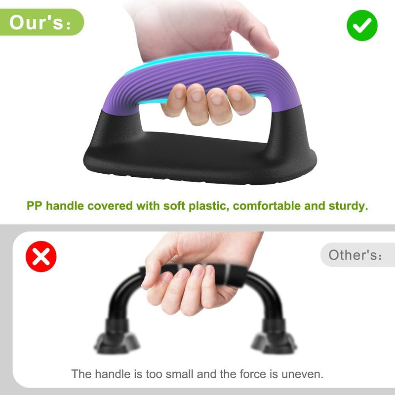 Załaduj obraz do przeglądarki galerii, Push-up bars met ergonomische handgrepen en antislip basis tot 226 kg – opdruksteunen – calisthenics - happygetfit.com

