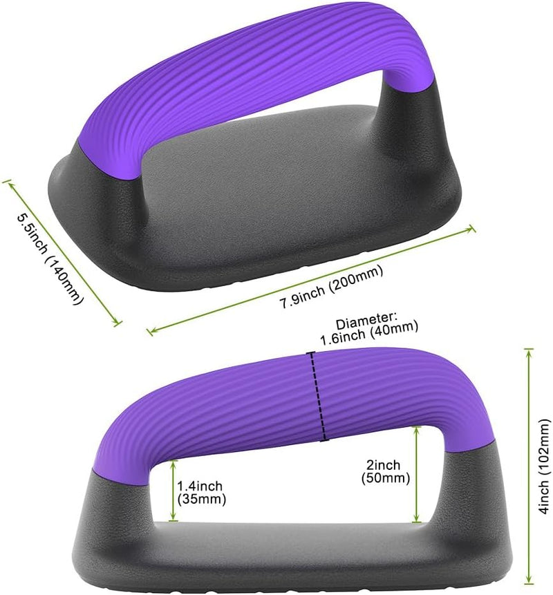 Załaduj obraz do przeglądarki galerii, Push-up bars met ergonomische handgrepen en antislip basis tot 226 kg – opdruksteunen – calisthenics - happygetfit.com
