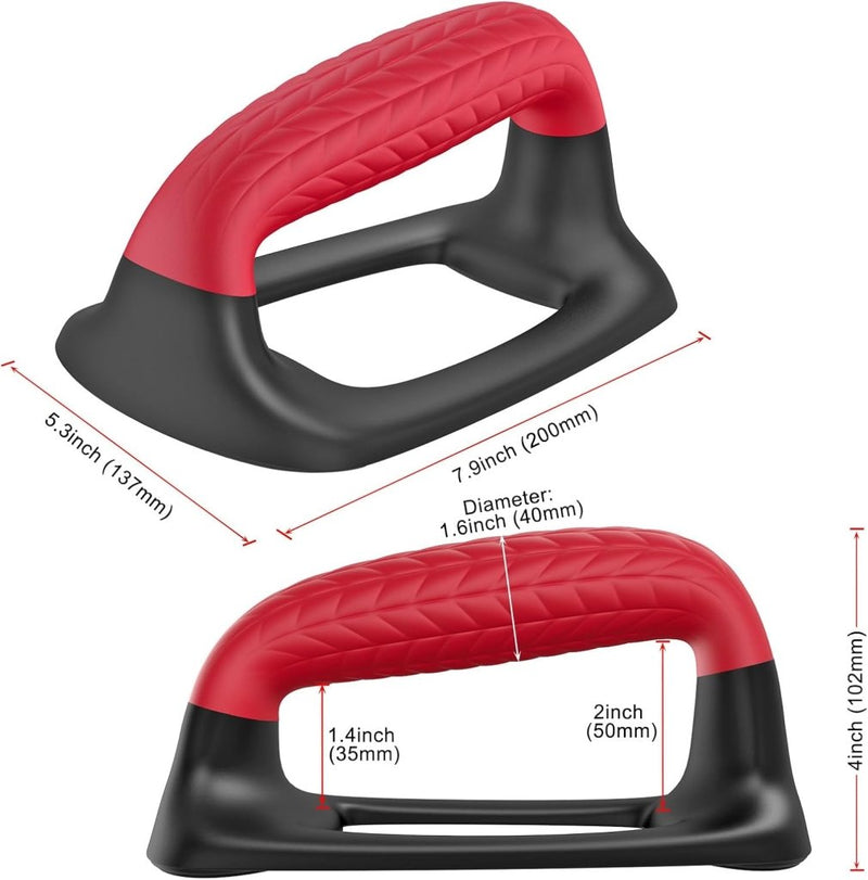 Załaduj obraz do przeglądarki galerii, Push-up bars met ergonomische handgrepen en antislip onderzijde – opdruksteunen – calisthenics - happygetfit.com
