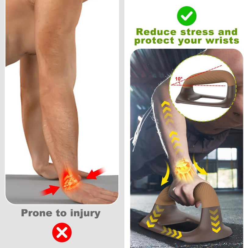 Załaduj obraz do przeglądarki galerii, Push-up bars met ergonomische zachte handgrepen en antislip basis – opdruksteunen – krachttraining - happygetfit.com
