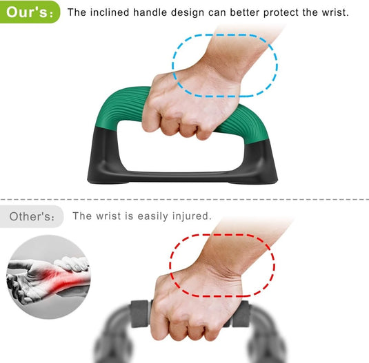 Push-up bars met zachte ergonomische handgrepen en antislip basis – opdruksteunen – krachttraining - happygetfit.com