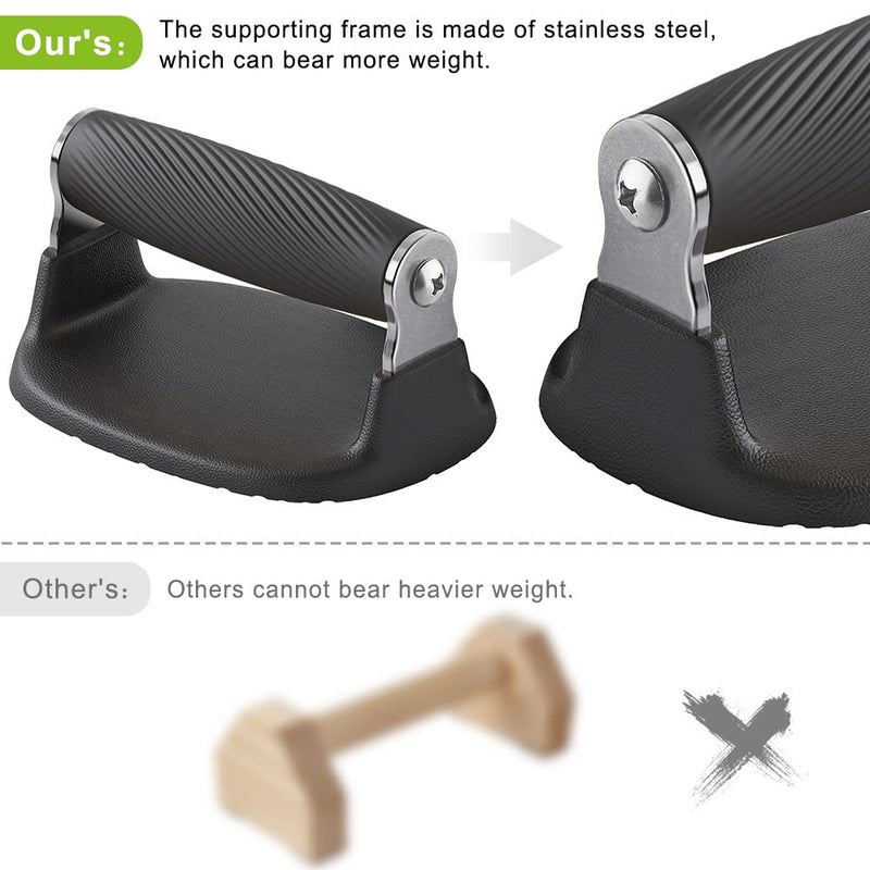 Laad afbeelding in Galerijviewer, Push Up Bars with Bottom Anti-Slip Pad Push Up Handles for Floor Soft Plastic Pushup Handles Strength Training Pushup Stands - happygetfit.com
