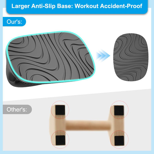 Push Up Bars with Bottom Anti-Slip Pad Push Up Handles for Floor Soft Plastic Pushup Handles Strength Training Pushup Stands - happygetfit.com