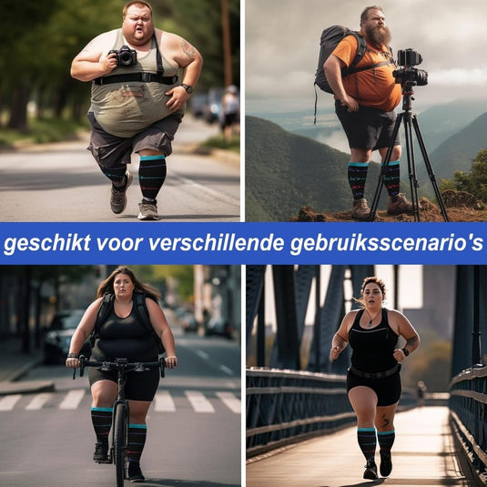 PUTUO Compressiesokken voor Dames en Heren: Compressiesokken Sokken voor Vliegen Atletiek Lopen Reizen Fietsen Sport 1 paar - happygetfit.com