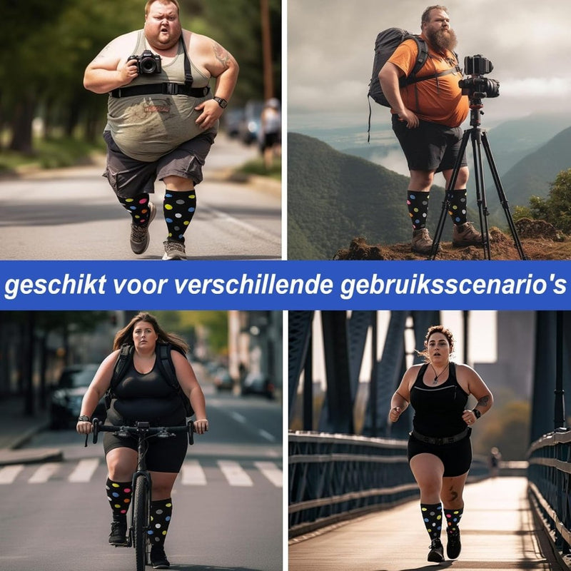 Laad afbeelding in Galerijviewer, PUTUO Compressiesokken voor Dames en Heren: Compressiesokken Sokken voor Vliegen Atletiek Lopen Reizen Fietsen Sport 1 paar - happygetfit.com
