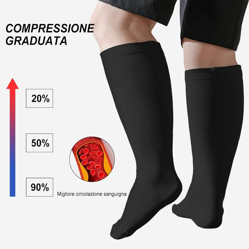 Laad afbeelding in Galerijviewer, PUTUO Compressiesokken voor Dames en Heren: Compressiesokken Sokken voor Vliegen Atletiek Lopen Reizen Fietsen Sport 1 paar - happygetfit.com
