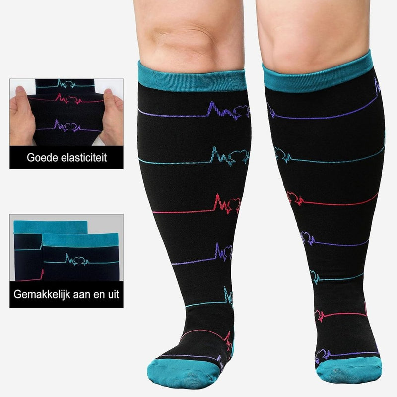 Laad afbeelding in Galerijviewer, PUTUO Compressiesokken voor Dames en Heren: Compressiesokken Sokken voor Vliegen Atletiek Lopen Reizen Fietsen Sport 1 paar - happygetfit.com

