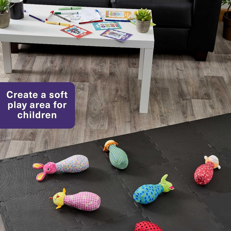 Laad afbeelding in Galerijviewer, Puzzel vloermatten set van 40 stuks EVA zwart - happygetfit.com
