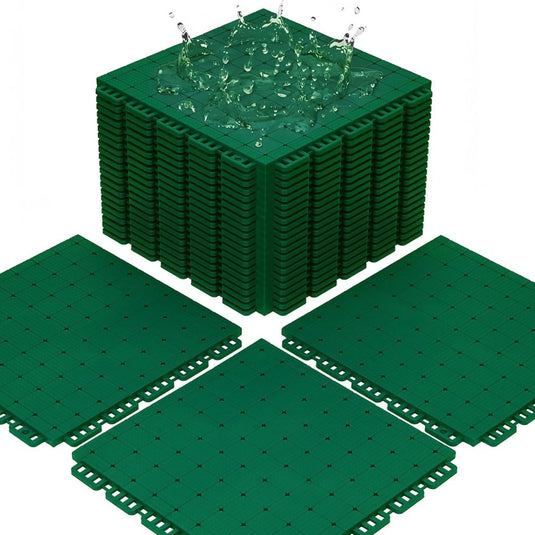 Puzzelmat sportvloer 24 stuks – 30,5 x 30,5 cm – TPE vloerbescherming voor fitness, speelruimte en buiten – grijs - happygetfit.com