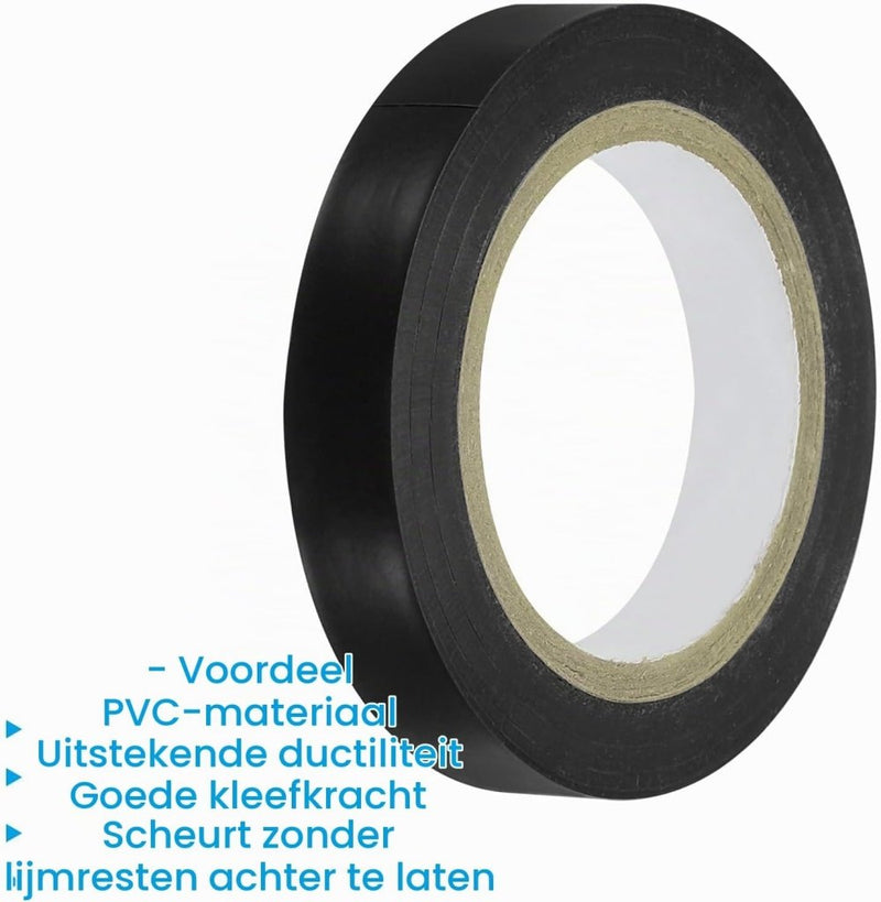 Laad afbeelding in Galerijviewer, Racket afwerktape 10 meter 3 rollen zwart – PVC grip tape – tennis badminton accessoires - happygetfit.com
