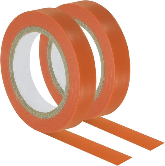 Racket afwerktape 2 rollen 10 meter van PVC oranje – grip afwerkingstape – tennis badminton accessoires - happygetfit.com