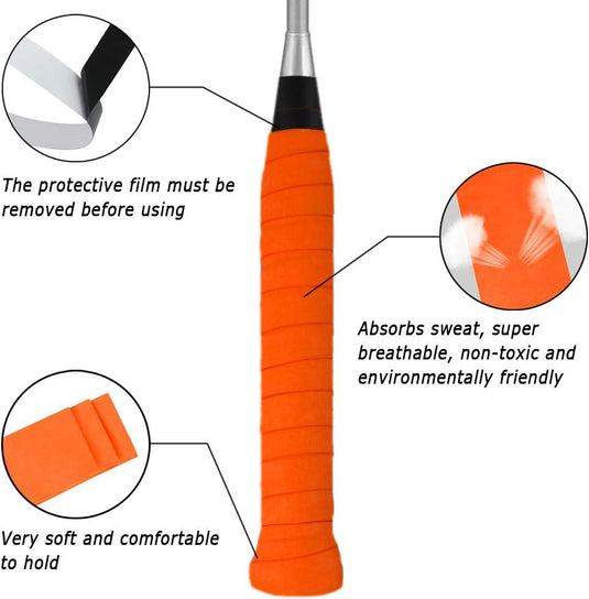 Racket grip tape set 10 stuks multicolor - happygetfit.com