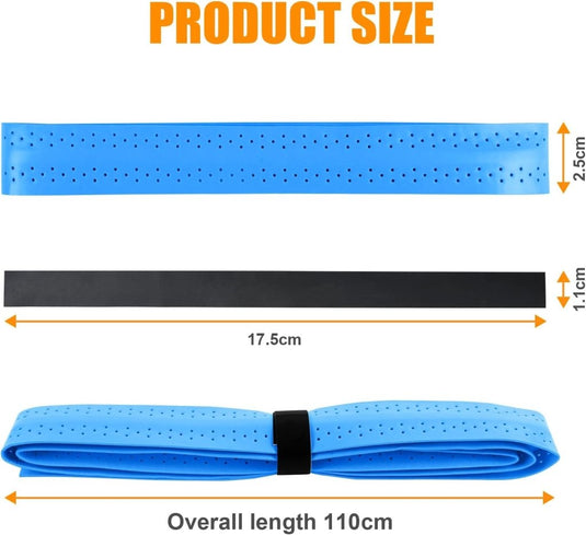 Racket gripbanden 6 stuks van antislip PU met ademende perforatie voor tennis badminton en squash – overgrips – racketwikkels - happygetfit.com